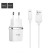 Network charger Hoco C11, USB - 1 A, Lightning 1 m, white cable
