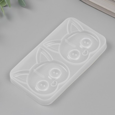 Mold Silicon "Kits with Big Eyes" 2 items 6x11.5x0.9 cm-1