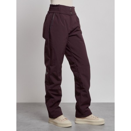 Warmed female trousers, size 48, dark-bearded color-6