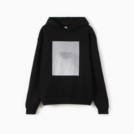 Jumper (sweatshirt) men's minku: be good, black color, rr 46
