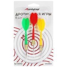 Arrows for Darts Onlytop, 3 pcs., Mix colors