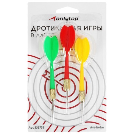 Arrows for Darts Onlytop, 3 pcs., Mix colors