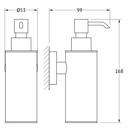 Liquid soap dispenser, chrome, artwelle-1