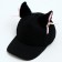 Baby cap for a girl "cat" with ears, black color, rr 52-54, 5-7 years old