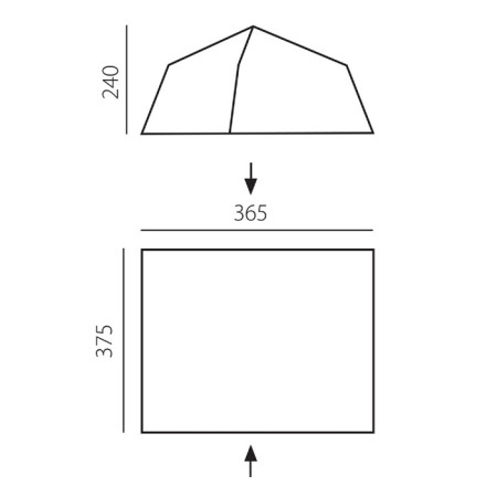 BTRACE CAMP tent, height 240 cm, single-layer, green color-7