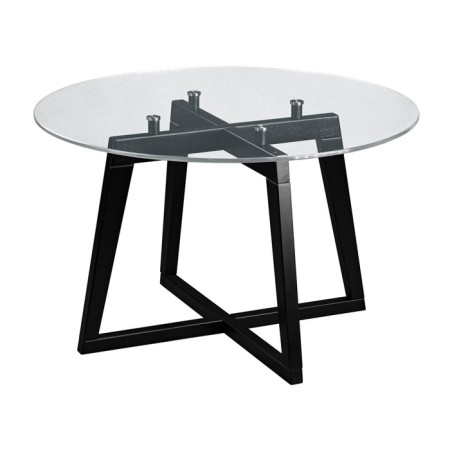 Gouring Rill table 445, 700x700x440, wenge/glass Transparent circle