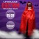 Carnival cloak with a hood, a web on red, satin, length 85 cm + mask