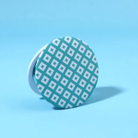 Folding mirror "squares", d = 7.5 cm, turquoise color-3