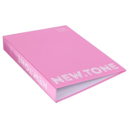 Folder on 2 rings A5, Hatber Newtone, 35 mm, 1500 microns, pink, with a pattern-2