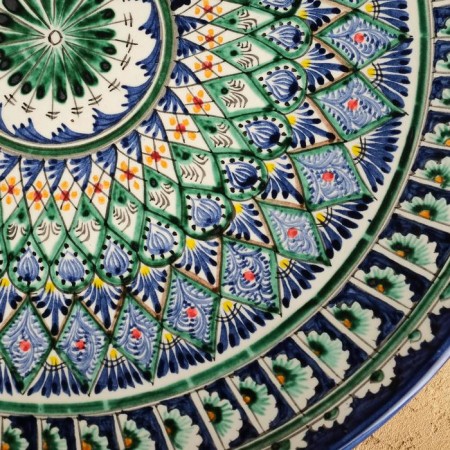 Largan Rishtan ceramics "Patterns", 41 cm, Blue Mix-2