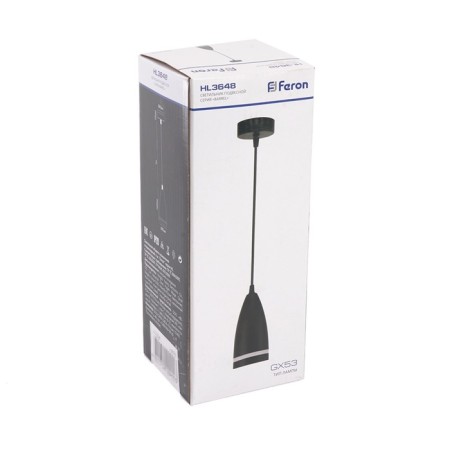 Ceiling light Feron HL3648, IP20, GX53, 15 W, 85x85x160 mm, black color black-3