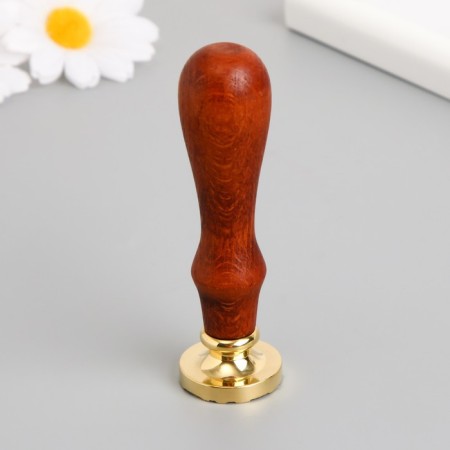 Printing for wax with a wooden handle "Paper swans" 9x2.5x2.5 cm-2
