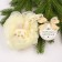 Body washcloth children's "New Year's bunny", beige color, gift packaging,