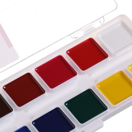 Watercolor 12 colors gamma, honey, without brush, plastic packaging, euro suspension-3