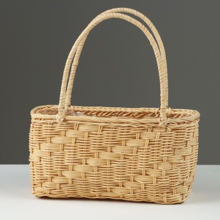Wicker basket, 24.5 x 11.5 x 12.5/27.5 cm, rattan-1