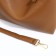 Baget bag with zipper, brown color