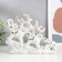 Souvenir ceramics "Three elephants under the tree" White 15.5x20x7.5 cm