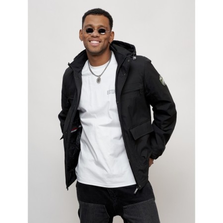 Sports male jacket, size 52, black color-9