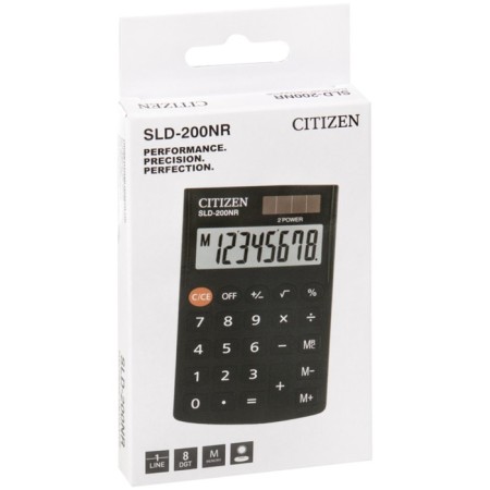 CITIZEN pocket Citizen "SLD-200NR", 8-bit, 62 x 98 x 10 mm, double power, black-4
