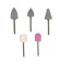 A set of mini-step KWB, shank d = 3 mm, aluminum oxide, 5 pieces