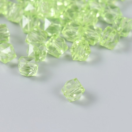 Plastic beads "Crystal polyhedron. Apple" Transparent set 20 g 1x1x1 cm