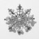 New Year! Brooch "Snowflake" Radio, white color in silver