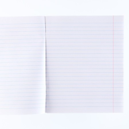 Notebook in a ruler of 18 sheets, 4 types of mix, cover covered paper, cold heart-1