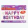 Foil ball 16 "Happy Birthday", capital letters, pink color