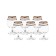 Set of glasses for brandy Sylvia, Panto Gold decor, 400 ml x 6 pcs.