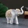 Figure "Elephant" white with gold