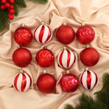 Set of balls plastic D-6 cm, 12 pcs 