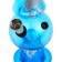 Bong, H-20.5 cm, "Skull", with a greenhouse, acrylic, blue