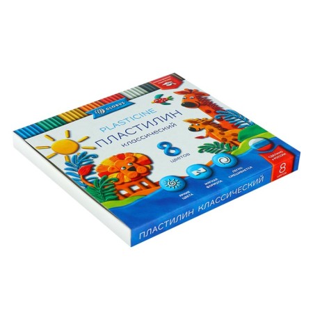 Globus plasticine "Classic", 8 colors, 160 g, recommended by teachers-2
