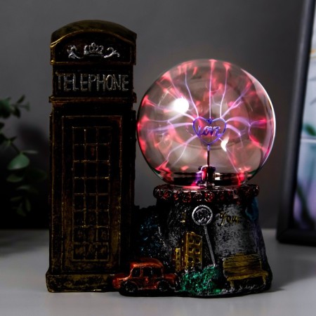 Plasmic ball Polystone "London telephone booth" 19.5x15x16 cm-1