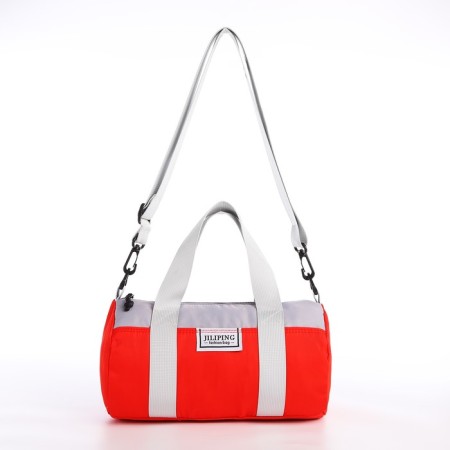Youth bag with zipper, red color