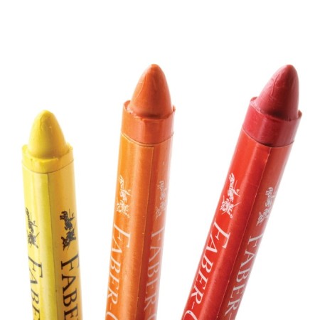 Faber-Castell wax crayons, 24 colors, trihedral, in cardboard packaging-2