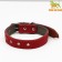 Collar combined leather/tarpaulin, dimensionless, 70 x 3.5 cm, Osh 25-60 cm, red