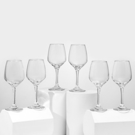 A set of glass glasses for the wine isabella, 400 ml, 6 pcs