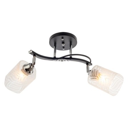 Economic chandelier "Virginia", 2x60W E27, chrome-black 38x18x34.5 cm-1