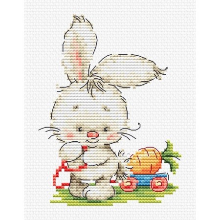 Set for embroidery with the counting cross "Carrots for Mom", 10x13 cm