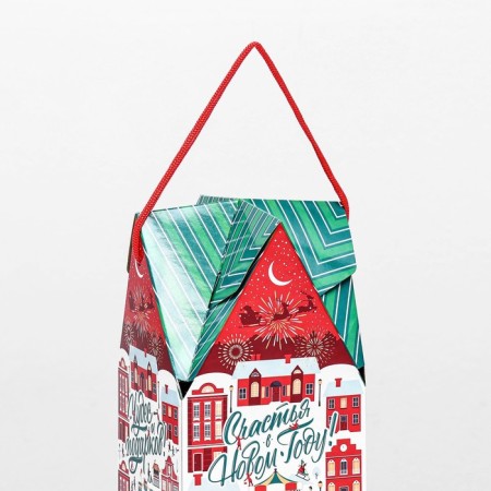 Gift folding box "Lunapark" 10.5 x10.5 x 21.5 cm-2