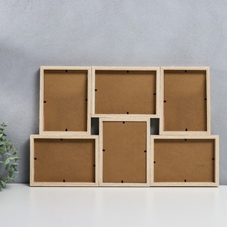 MDF photo frame in 5 photos 13x18 cm "Shaker - Smile" 34.5x46.5x2-2