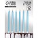 Candles for the cake "Royce", 12 pcs, blue metallic