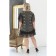 Women's dress, size 56, black color, gold