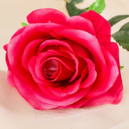 Artificial flowers "Rose Gloria" 9x60 cm, raspberry-1