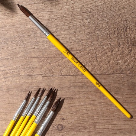 Drawing brush set 6 pcs. Protein "Creative Personality" No. 1, 2, 3, 4, 5, 6-3