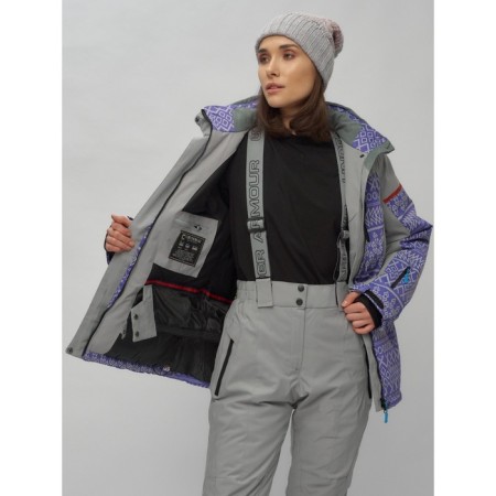 Ski suit, size 42, purple color-6