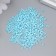 Glass beads 8/0 "Marshmallow. Matte. Blue Water" 10 g