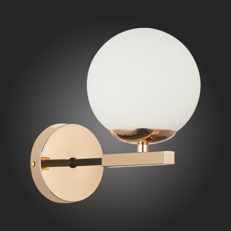 Wall lamp EVOLUCE. Sle106801-01. Sonco. 1x40 W, E14, 13.8x21 cm, color French gold-4
