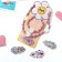 Set of children's "chosen" 3 objects: hairpin, beads, bracelet, chamomile flowers, colored